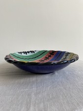 SMF (Schramberg Majolika Fabrik) Bold and Vibrant Ceramic Plate. Made In Germany