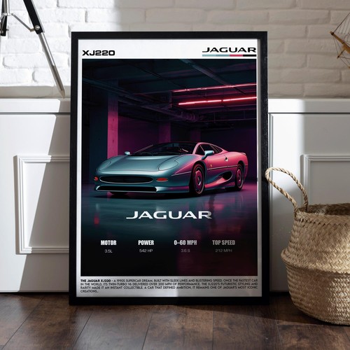 Jaguar xj220 poster - jaguar,