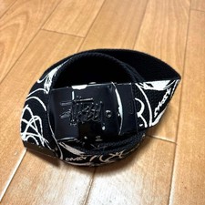 Stussy × Futura Collaboration Black Belt Free Size – Vintage Streetwear Used 