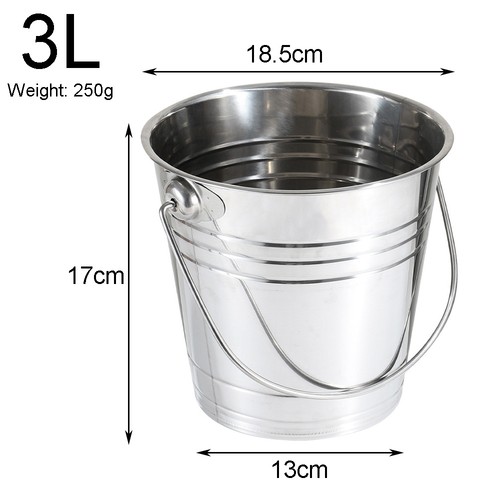Stainless steel ice bucket - steel,