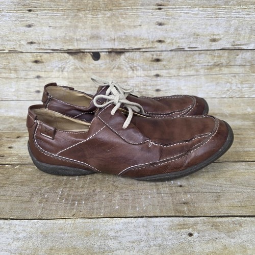 Pikolinos brown leather shoes - pikolinos,
