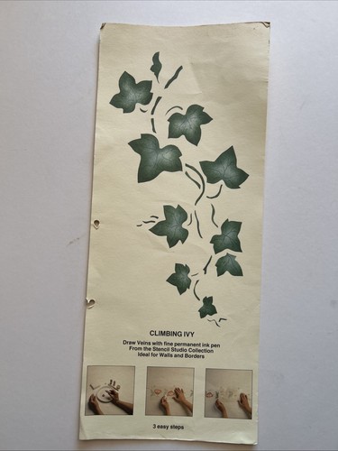 Vintage climbing ivy - ivy, stencil