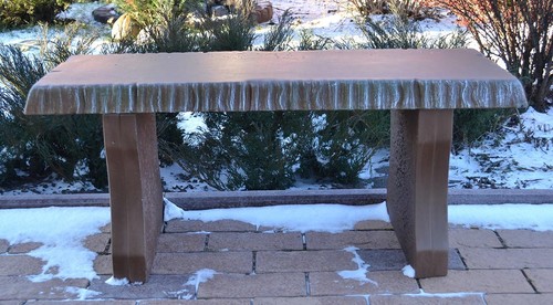 Concrete mold bench top long
