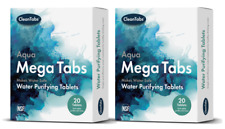 2 x Aqua Clean MEGA Tabs Drinking Water Purification Tablets Each Purifies 225L