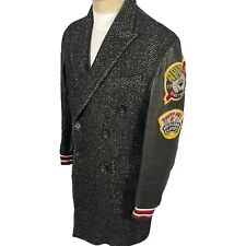 Replay Mens Coat Customised Wool Blend Double Breasted Winter Uk 40 RRP £300