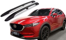Black Aluminium Roof Rack Rails Side Bars To Fit Mazda CX-5 (2018+)