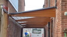 Cantilever Carport Canopy System Fitted 6m X 2.5m Light Oak/caramel