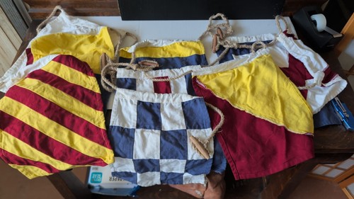 Vintage nautical signal flags - nautical,
