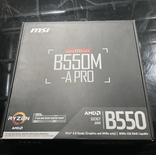 Msi b550m pro motherboard - a,