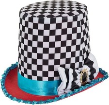 Mad Hatter Chequered Top Hat