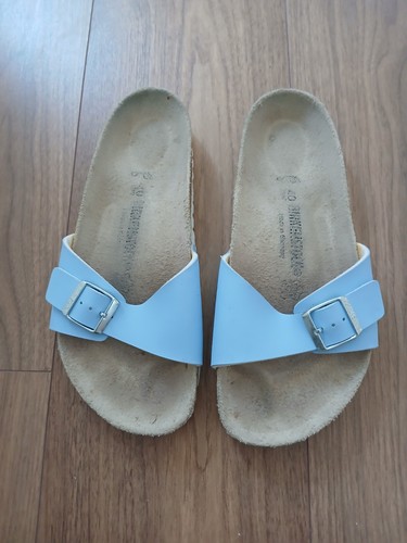 Birkenstock blue madrid slider - blue,