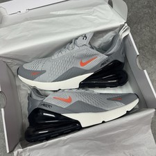 Nike Air Max 270 Grey Fog Team Orange Sail UK10 EU45 (DR8616-001) Brand New