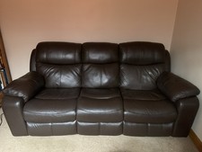 Harvey's Leather Recliner Sofa Set 3 Seater Electric Recliner