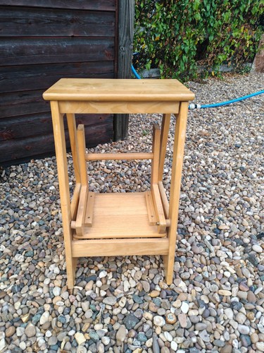 Solid wood folding step stool - solid,