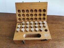 Wooden Watchmaker Storage Box/Tubes for Small Drill Bits (EMPTY)