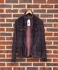 All Saints Mens FUTILE Leather Shirt / Jacket MEDIUM suede Biker A414