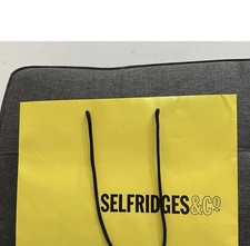 Selfridges Glossy Yellow Extra Large Gift Bag 43x35x16cm