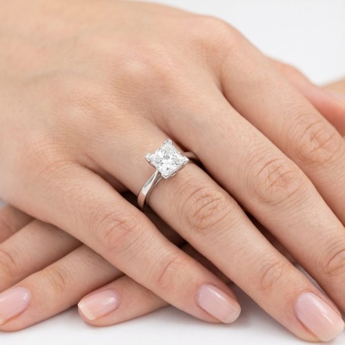 Solitaire engagement ring - engagement,