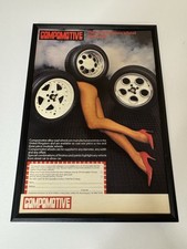 FRAMED Original 1985 Compomotive Alloy Wheels Magazine Advert Man Cave Retro