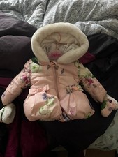 Ted Baker Pink Floral Faux Fur