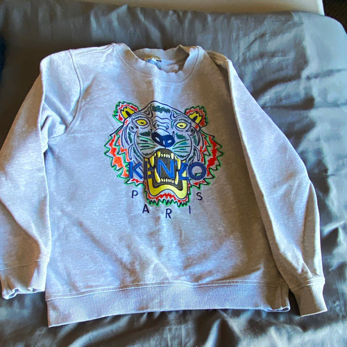 Kenzo kids grey crew neck - grey,