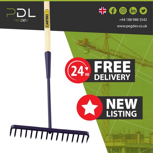 Tarmac rake wooden handle - rake,