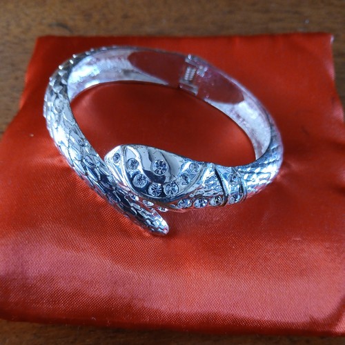 Vintage snake bracelet silver - snake,