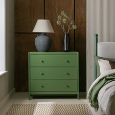 Bronte 3 Drawer Chest - Green | Bold color storage unit