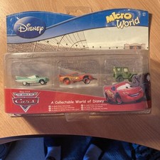 DISNEY PIXAR MICRO WORLD COLLECTABLE WORLD OF DISNEY 3 CAR SET - NEW & V. RARE