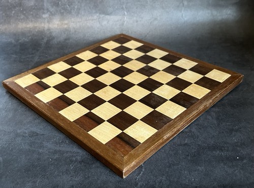 Vintage handmade wooden chess - wooden,
