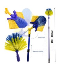 Extendable Cobweb Brush Adjustable Angled Feather Duster Long Telescopic Handle