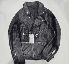 NEW ZARA BLACK SHEEP LEATHER