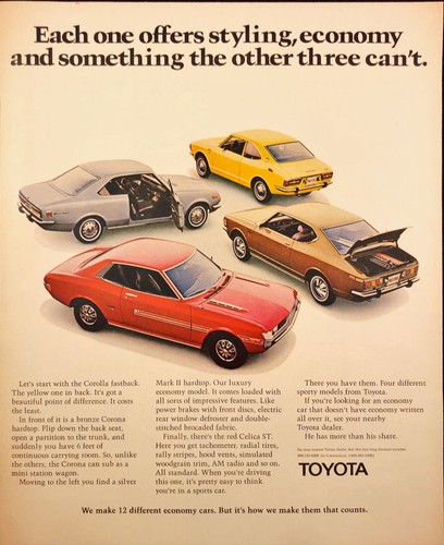 1972 toyota economy cars - toyota,