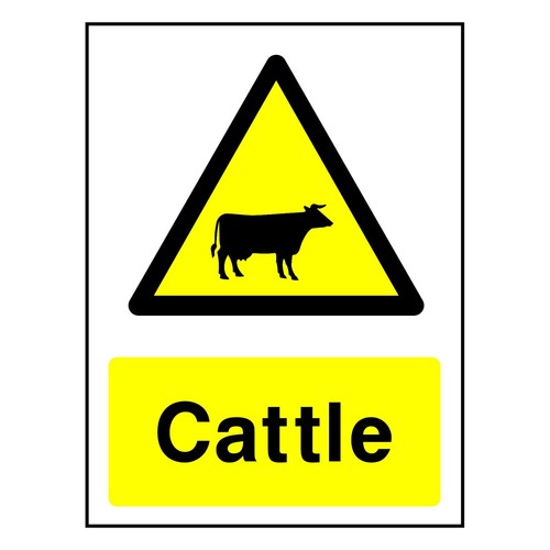Cattle sign sticker - sign, or