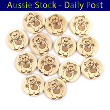 10pcs 20mm Wooden Buttons