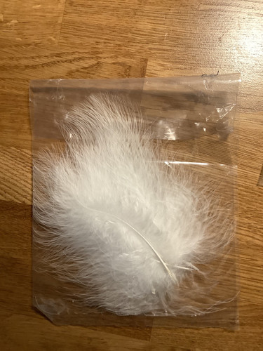 Marabou feathers black white
