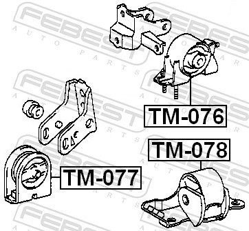 Fits febest 077 engine bag - tm-077,