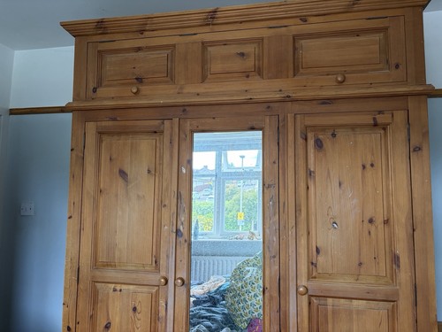 Large solid pine door - large, 3