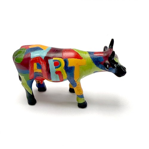 Mini cow parade figurine art - cow,