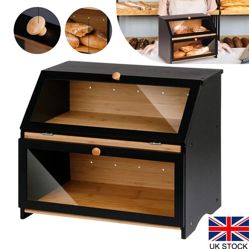 Tier bamboo bread bin - bamboo, loaf