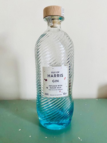 Empty harris gin bottle - bottle, up
