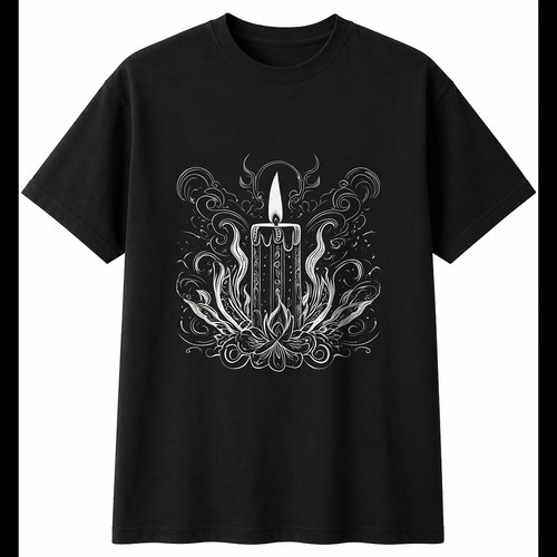 Tattoo black candle with - tattoo,