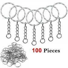 100pcs Silver Keyring Blanks