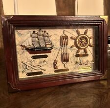 Curry Sark Vintage Aurora Handmade Nautical Sailors Knots Framed 3D Wall Display