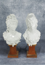 Rare 1970 Vintage Royal Worcester Arnold Machin Allegorical Busts Of Day & Night