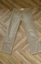 Mens Vintage NEXT Bootcut Beige Cord Denim Trousers Size 32R