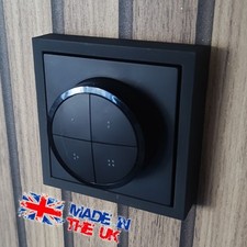 Black Switch Cover for Philips Hue Tap Dial - UK Light Converter / Adapter