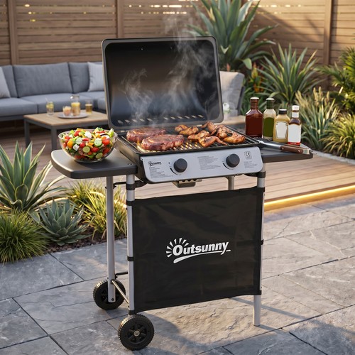 Burner gas bbq trolley - gas,
