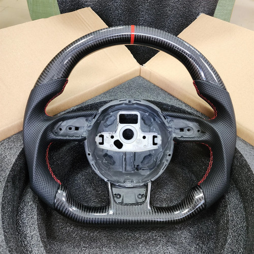 Carbon fiber steering wheel - carbon,