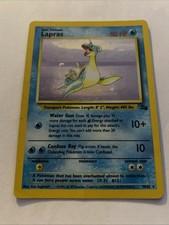 Lapras Pokemon Card Holo WOTC TCG 10/62 Fossil Set Rare Vintage 1999 Original MP